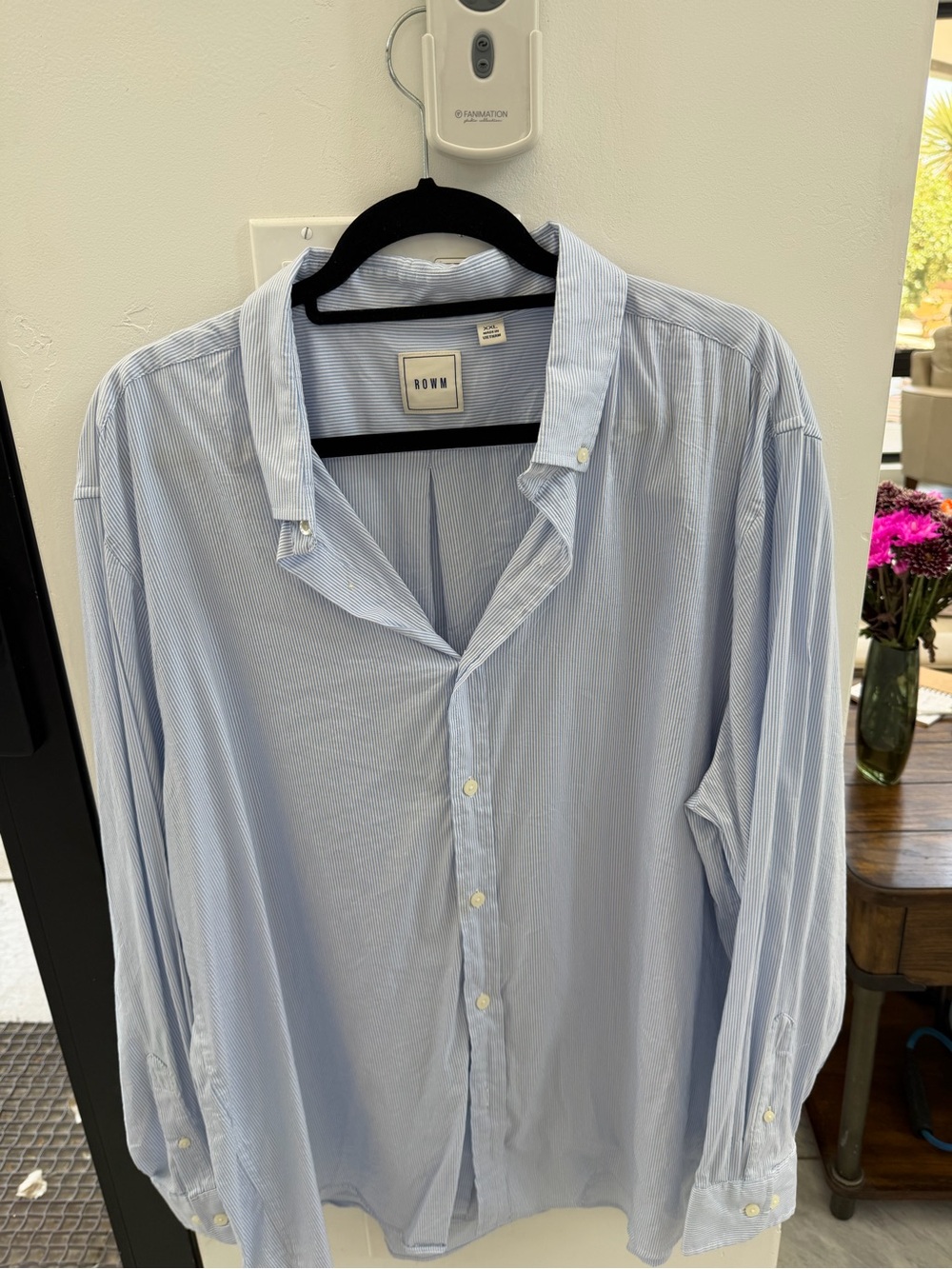 BOWN Light Blue Striped Button-Down Shirt for Men